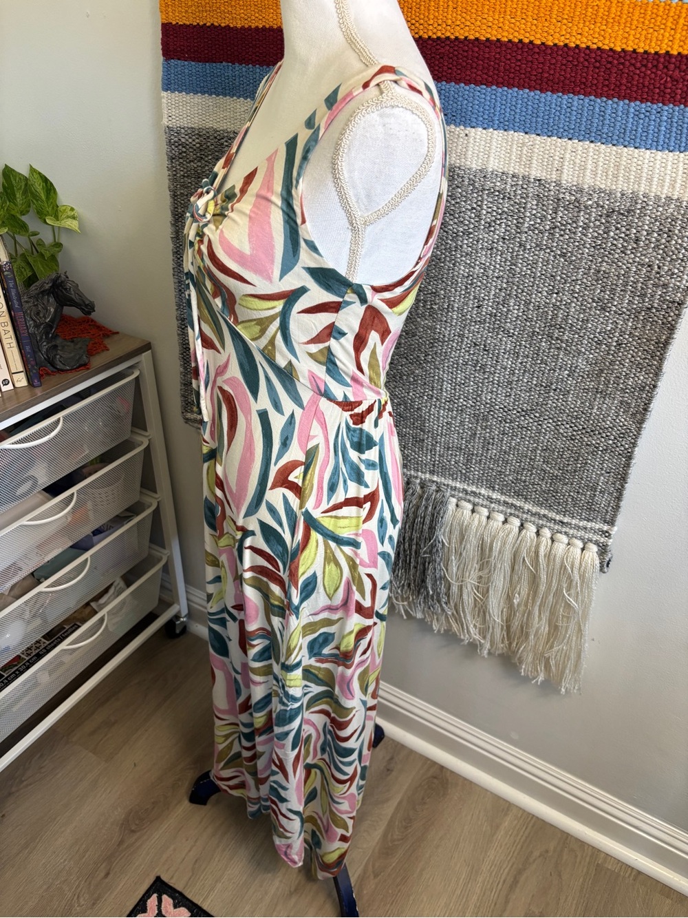Z Supply Multicolor Leaf-Print Maxi Boho Dress - Picture 3 of 7